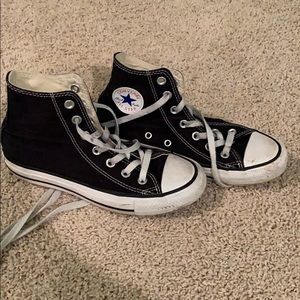 Black high top converse